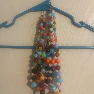 Plunder Multicolor Beaded Necklace with Bright Round Beads